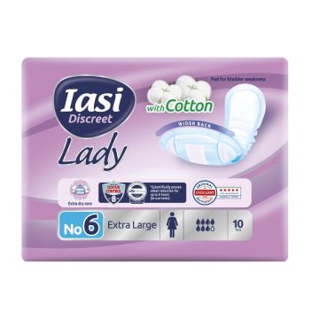 Iasi Extra Large Discreet Lady Подложки за жени за лека инкотенция 7 капки х 10 бр