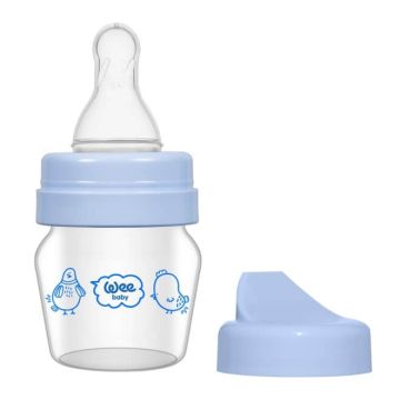 WEE BABY Mini Стъклено шише с два накрайника 30 мл