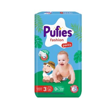Pufies Fashion Pants 3 Пелени - гащички 9-15 кг х 50 бр