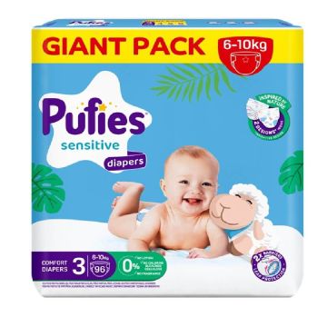 Пелени Pufies Sensitive 3 Midi 6-10 кг GP х 96 бр