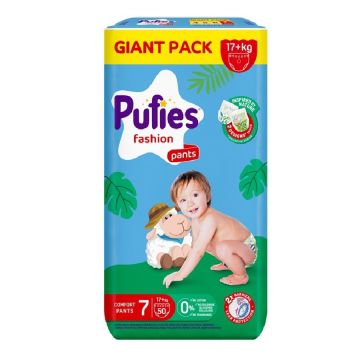 Пелени - гащички Pufies GP Sensitive Pants 7 Extra Large, 17 кг+ х 50 бр