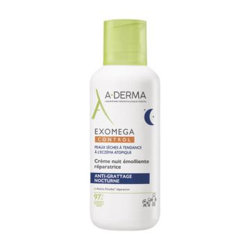A-Derma Exomega Control Възстановяващ емолиентен нощен крем за суха и атопична кожа 400 мл 