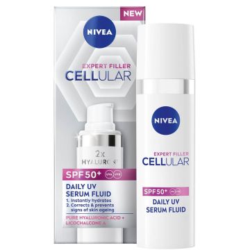 Nivea Cellular Expert Filler Дневен UV серум флуид SPF 50+ 30 мл