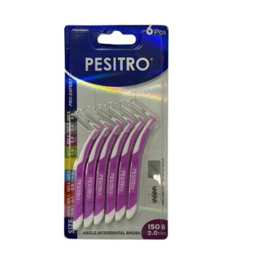 Pestiro Pro-Expert 2.0 Интердентална ъглова четка за зъби 6 бр Комплект