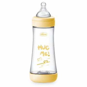 Chicco Perfect 5 Бебешко шише с биберон жълто PP 4М+ 300 мл