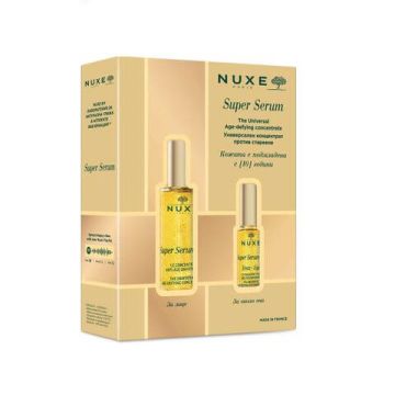 Nuxe Super Serum Универсален противостареещ серум за лице 30 мл + Nuxe Super Serum Универсален противостареещ серум за околоочен контур 15 мл Комплект