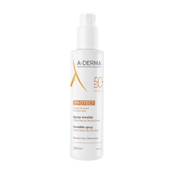 A-Derma Protect Слънцезащитен спрей за тяло за възрастни невидим SPF50+ 200 мл