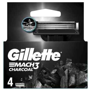 Gillette Mach 3 Charcoal Резервни ножчета х 4 броя