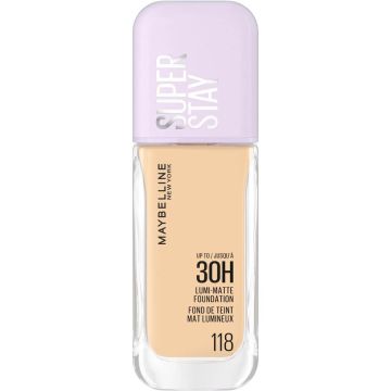 Maybelline Super Stay Lumi-Matte Лек матиращ фон дьо тен с дълготрайно и силно покритие нюанс 118