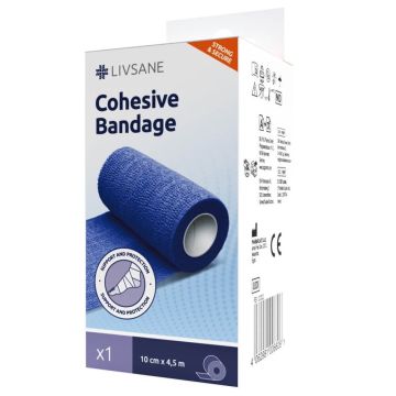 Livsane Бинт фиксиращ самозалепващ 10см х 4.5м