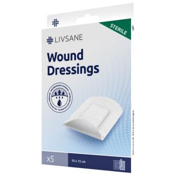 Livsane Стерилен пластир превръзки за рани 10 х 15 см х 5 бр