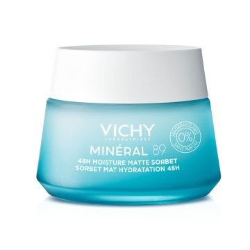Vichy Minéral 89 Sorbet Хидратиращ и матиращ гел крем за лице 50 мл