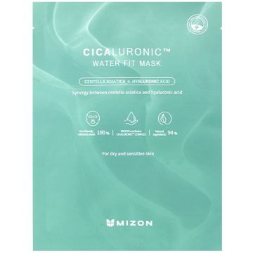MIZON Cicaluronic Water Fit Mask Шийт маска за лице х 1 брой