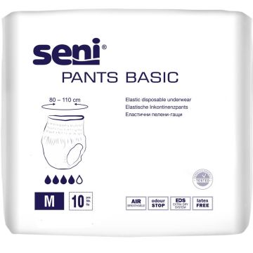Seni Pants Basic Еластични абсорбиращи гащички М 4 капки х 10 бр