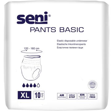 Seni Pants Basic Еластични абсорбиращи гащички ХL 4 капки х 10 бр