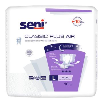 Seni Classic Air Plus Пелени за възрастни L 7 капки х 10 бр