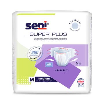 Seni Super Plus Пелени за възрастни  M x 10 бр