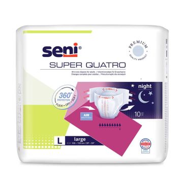 Seni Super Quatro Пелени за възрастни с тежка инконтиненция размер L х10 бр