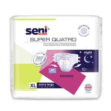 Seni Super Quatro Пелени за възрастни с тежка инконтиненция размер XL х10 бр