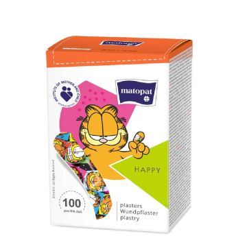 Matopat Happy Пластири за деца 19х76мм кутия х 100 бр