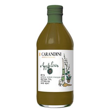 Carandini Ябълков оцет + Матча, Спирулина и Мента 500 мл