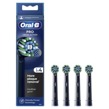 Oral-B Cross Action Накрайници за електрическа четка за зъби черни х 4 броя