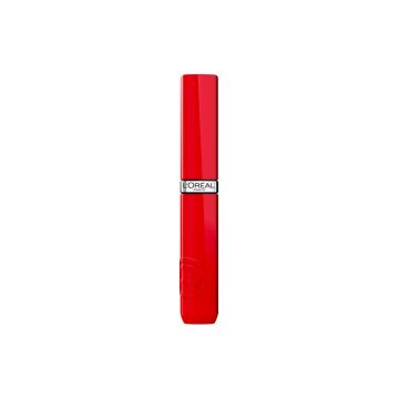 L’Oreal Infaillible Laque Resistance Течно червило за устни с гланцов блясък, нюанс 410 Rouge Poppy