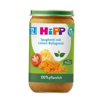HiPP Био пюре спагети болонезе с леща 12М+ 250 гр