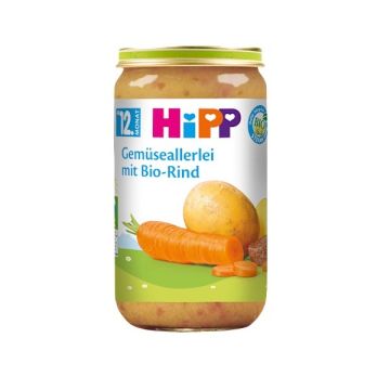  HiPP Био зеленчуков микс с телешко 12М+ 250 гр
