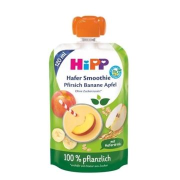 Hipp Смути праскова, ягода, ябълка и овес 12М+ 120 гр