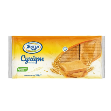 Житен дар пшенични сухари 4 х 125 гр Комплект