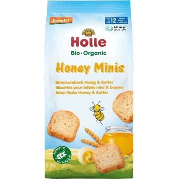 Holle Био Мини сухари за бебета 8М+ 100 гр