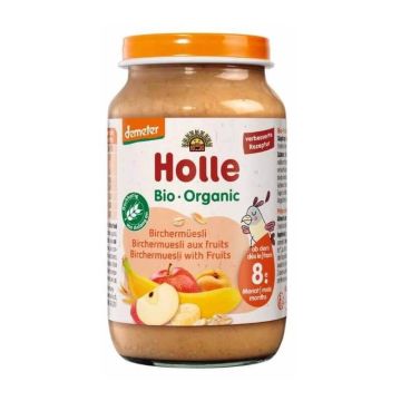 Holle Био пюре мюсли Бирхер с плодове 8М+ 220 гр