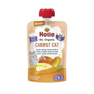 Holle Био пауч морков, манго и банан 6М+ 100 гр