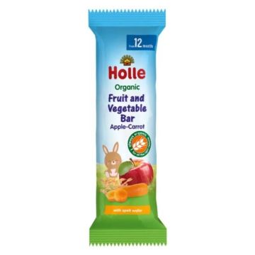 Holle Био барче плодово-зеленчуково ябълка и морков 12М+ 25 гр