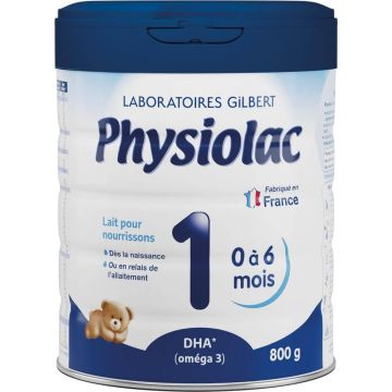 Physiolac 1 Адаптирано мляко за кърмачета от 0 до 6 месечна възраст 800 г