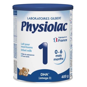 Physiolac 1 Адаптирано мляко за кърмачета от 0 до 6 месечна възраст 400 г