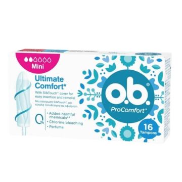 O.B. ProComfort Mini Дамски тампони x 16 броя