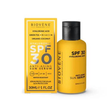Biovene Слънцезащитен крем за лице SPF30 с хиалуронова киселина против стареене 30 мл