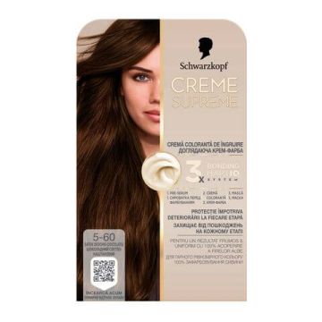 Schwarzkopf Creme Supreme Боя за коса 5-60 Шоколадово светло кафяво 182 мл