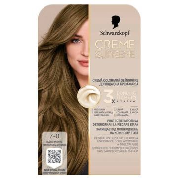 Schwarzkopf Creme Supreme Боя за коса 7-0 Естествено русо 182 мл