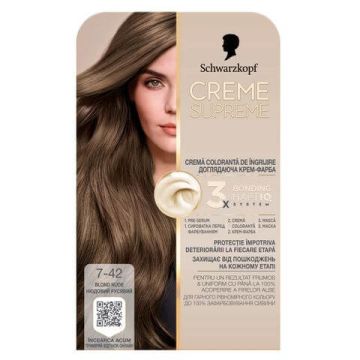 Schwarzkopf Creme Supreme Боя за коса 7-42 Телесно русо 182 мл