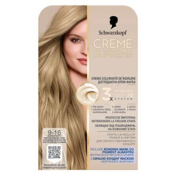 Schwarzkopf Creme Supreme Боя за коса 9-16 Хладно пепеляво много светло русо 182 мл