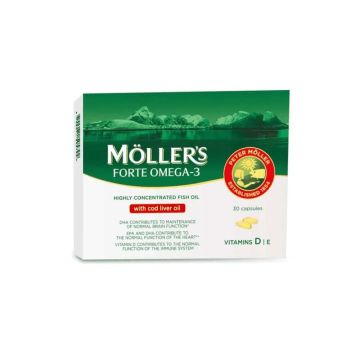 Möller’s Forte Omega-3 Масло от черен дроб на треска х 30 капсули
