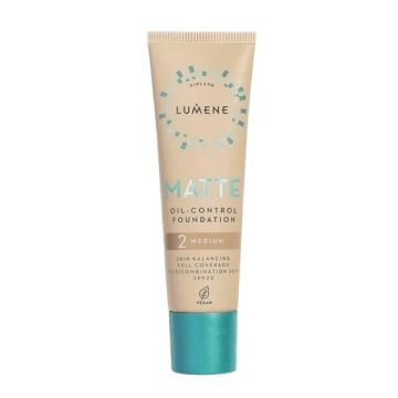 LUMENE VEGAN MATTE Веган фон дьо тен SPF20 матиращ 2 Medium 30 мл