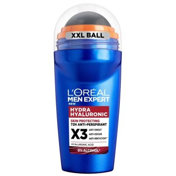L'Orеal Men Expert Hydra Hyaluronic 48H Дезодорант рол он против изпотяване за мъже 50 мл
