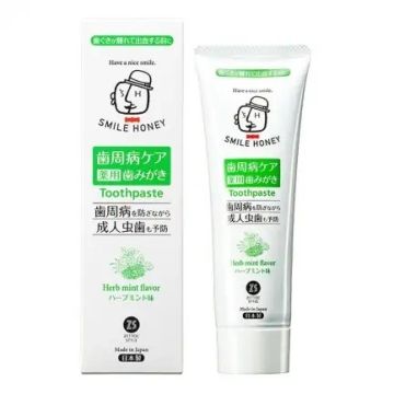 ZEOLA SMILE HONEY HERB MINT Японска паста за зъби с билкови екстракти за защита от кариес, плака и лош дъх  120 г