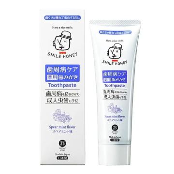 ZEOLA SMILE HONEY SPEAR MINT  Японска паста за зъби с билкови екстракти  за защита от кариес, плака и лош дъх 120 г