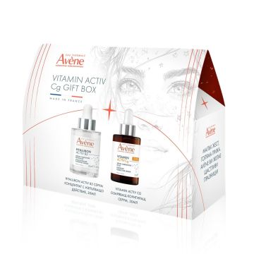 BOX Avene Hyaluron Activ B3 Серум концентрат за лице с изпълващо действие 30 мл + Avene Vitamin Activ Cg Озаряващ коригиращ серум 30 мл
