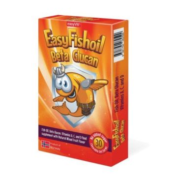 EasyFishoil Beta Glucan х 30 таблетки за дъвчене